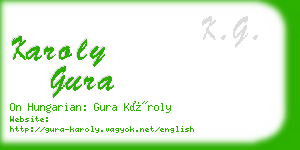 karoly gura business card